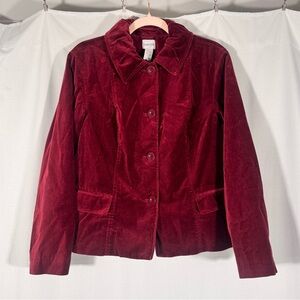 Vintage Chico’s Red Velvet Jacket